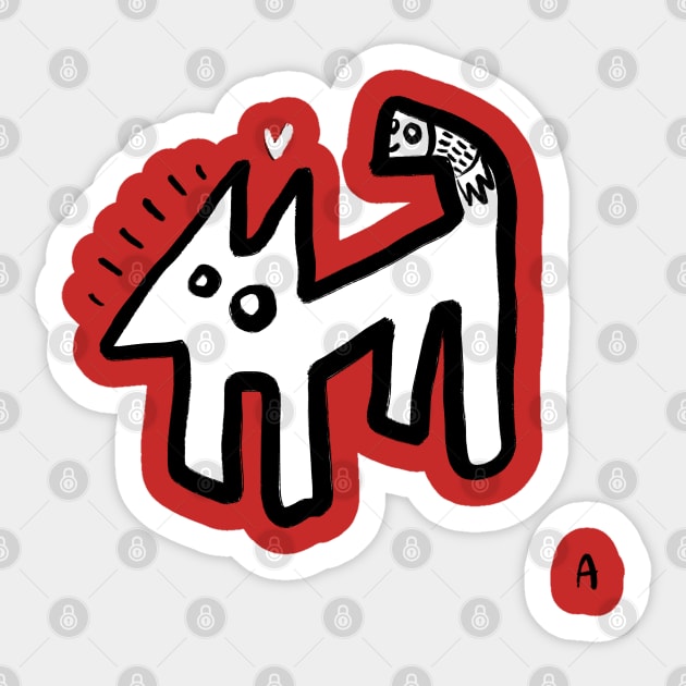 dog Sticker by Angel Rivas